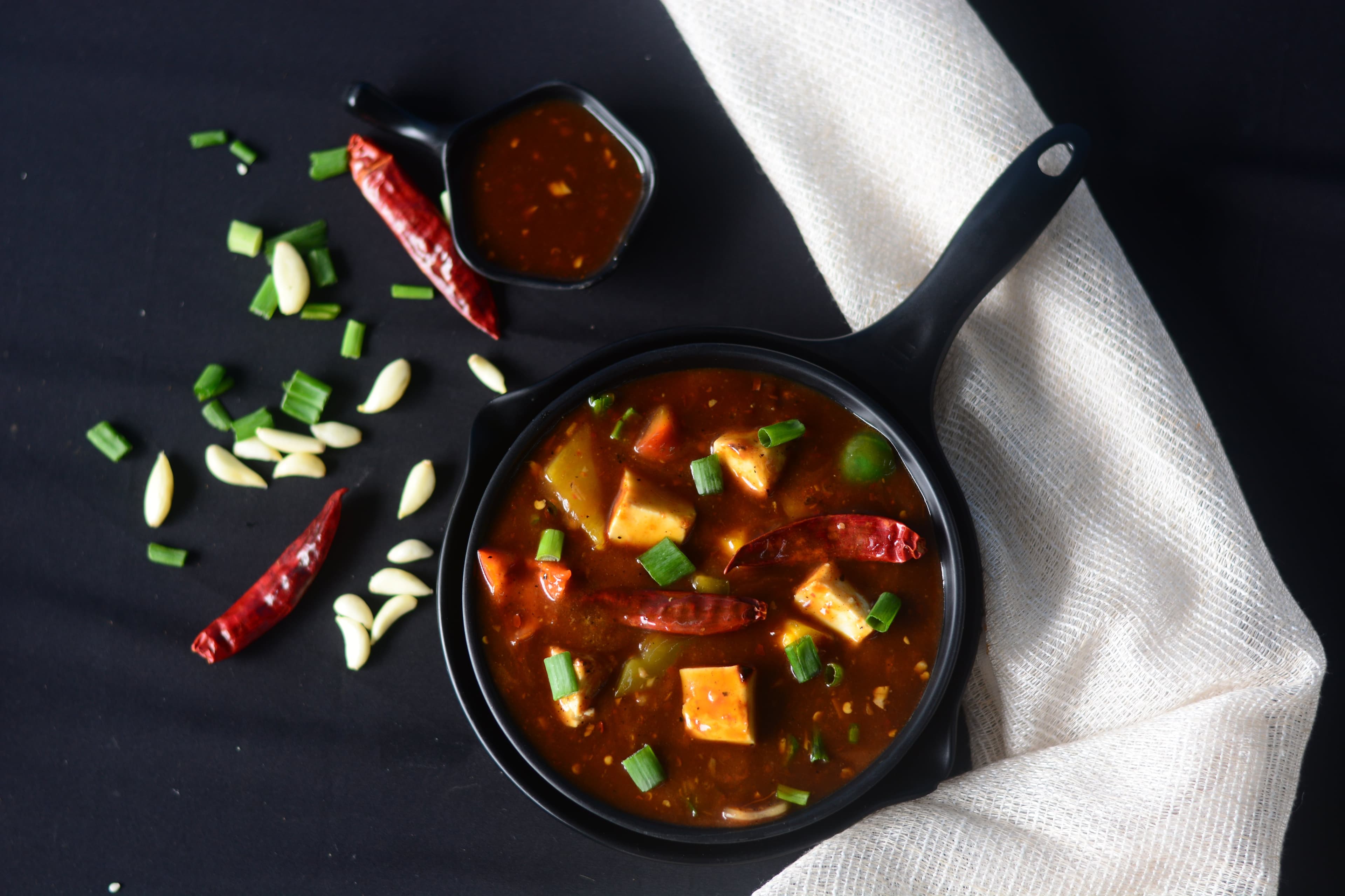 Fiery Chilli Greens (Paneer)