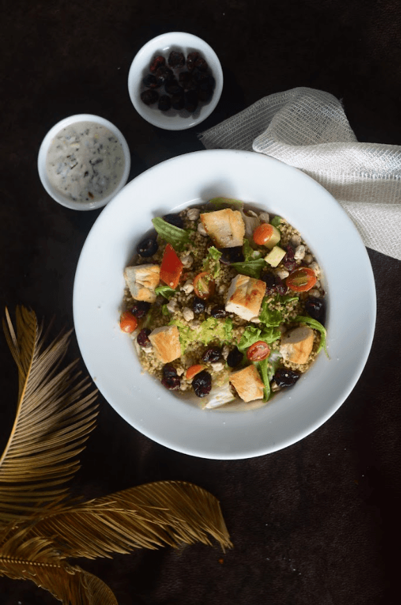 Protein Power Quinoa Chickpea Salad (Chicken)