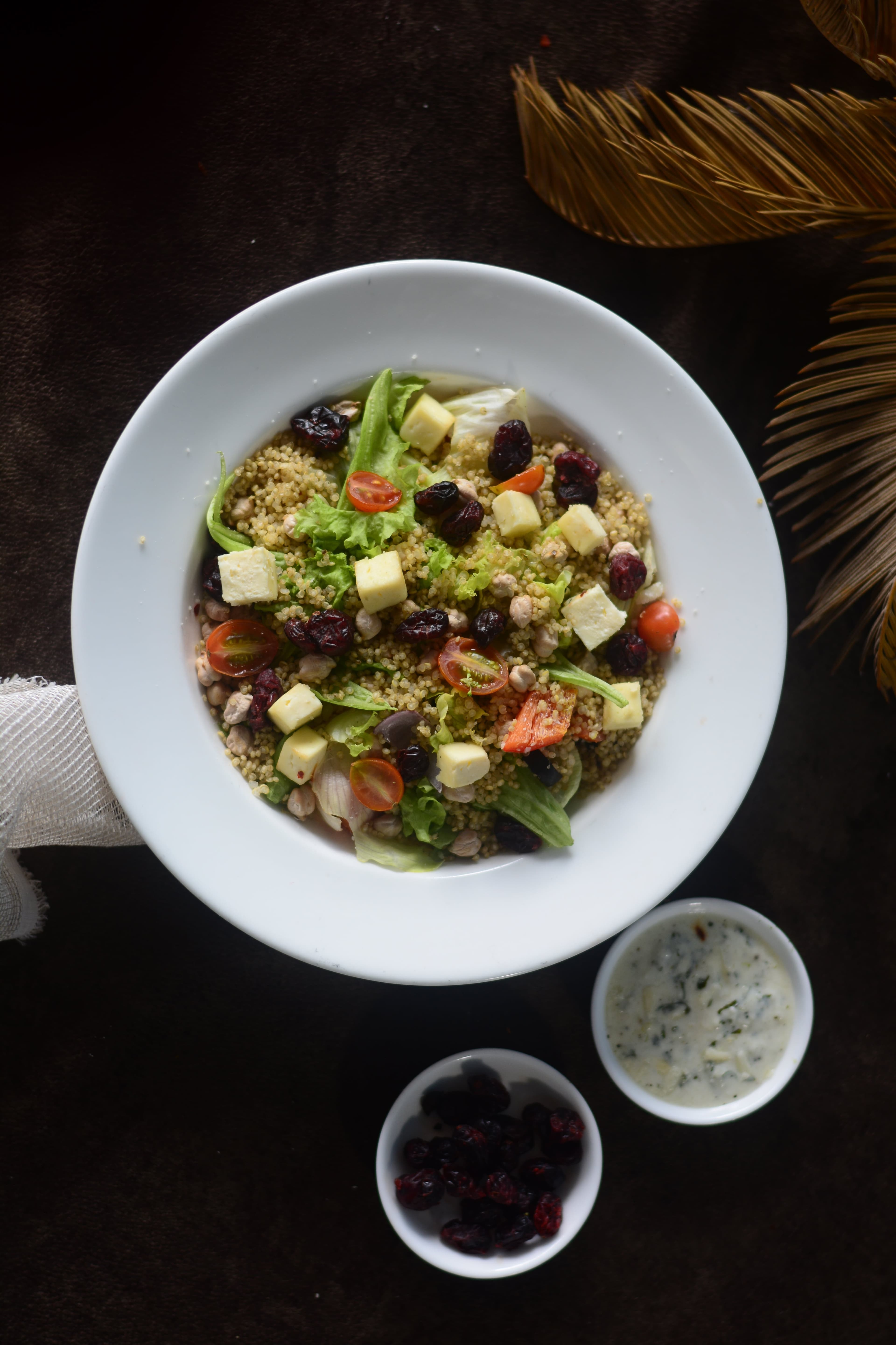 Protein Power Quinoa Chickpea Salad (Paneer)